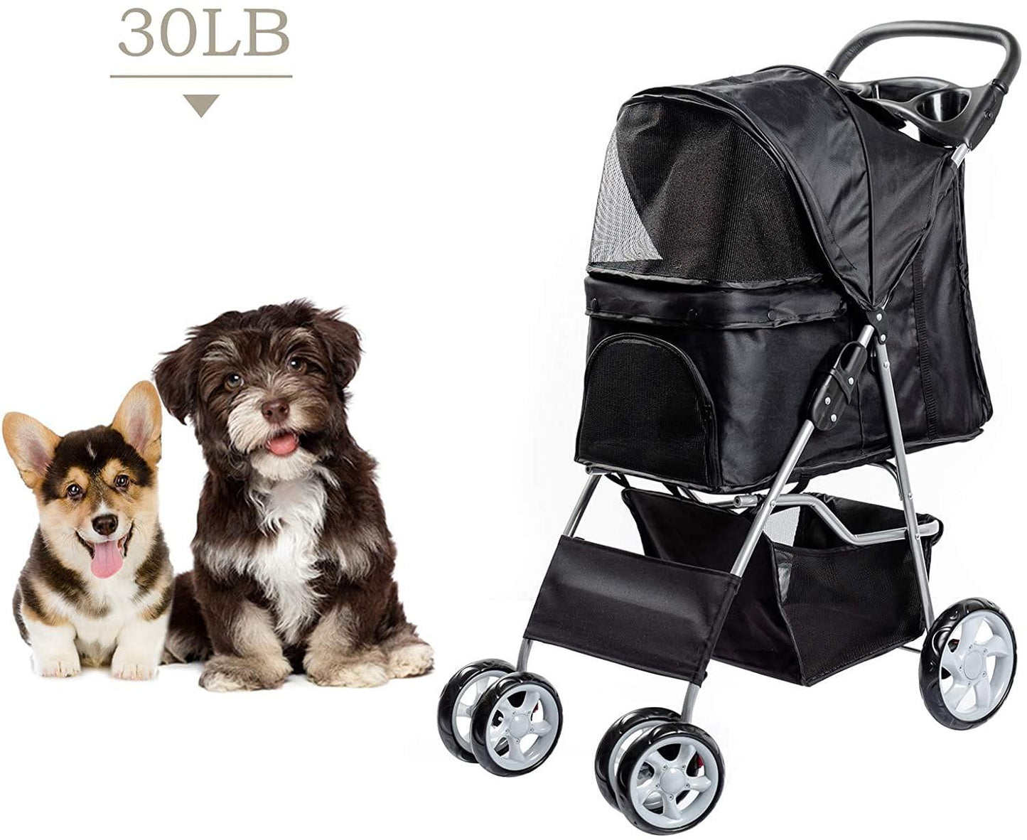 Chariot De Luxe Pour Animaux De Compagnie Rose One PETS-TOP