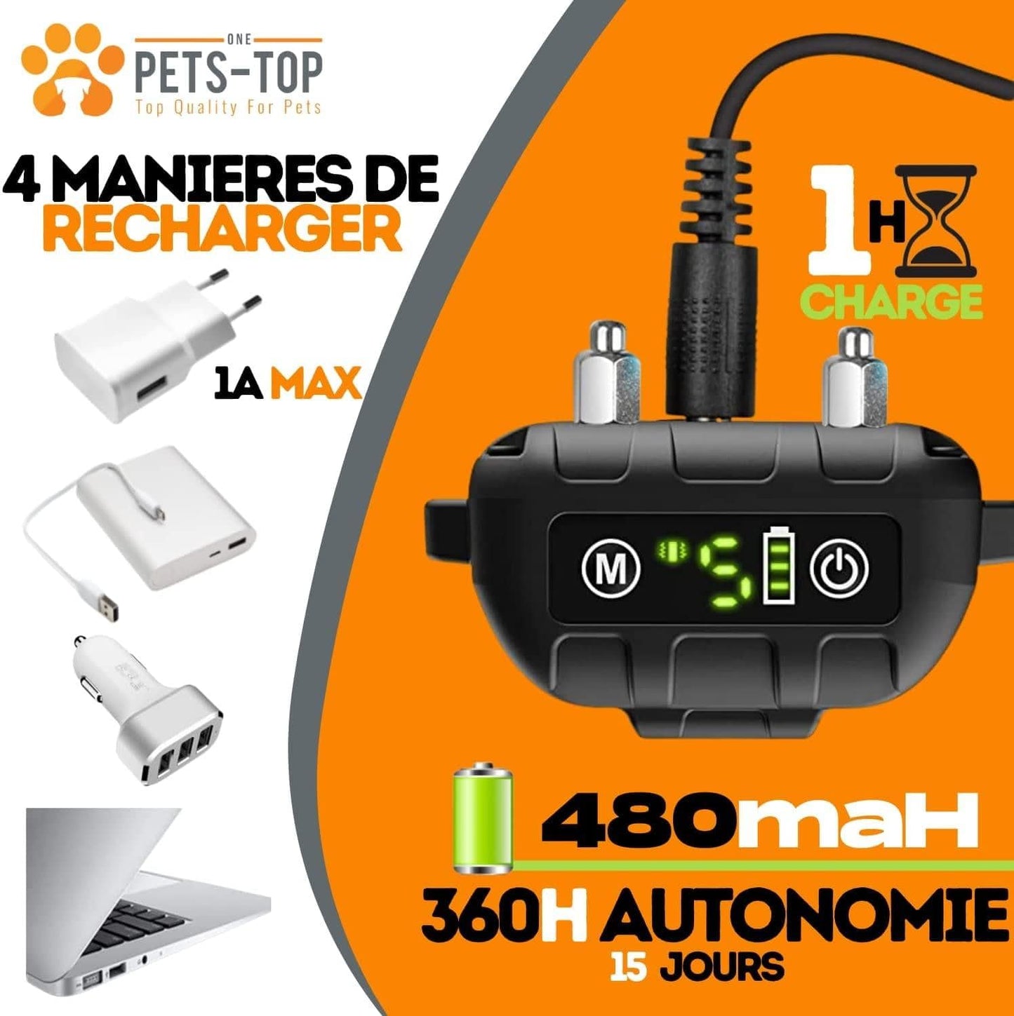 Collier Anti Aboiement Chien Smart - One PETS - TOP