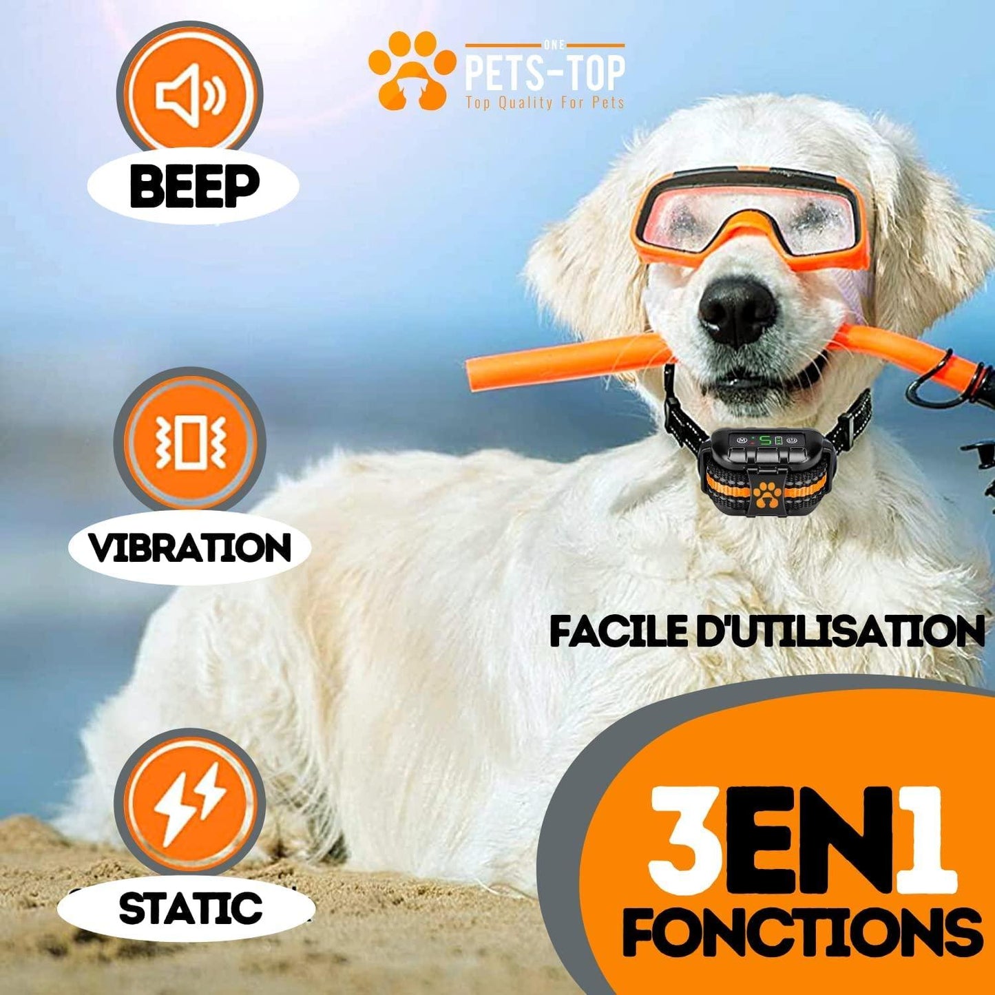 Collier Anti Aboiement Chien Smart - One PETS - TOP