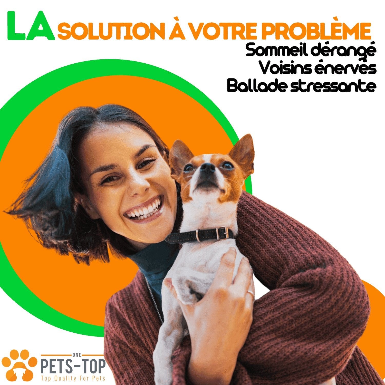 Collier Anti-Aboiement Petit Chien One PETS-TOP
