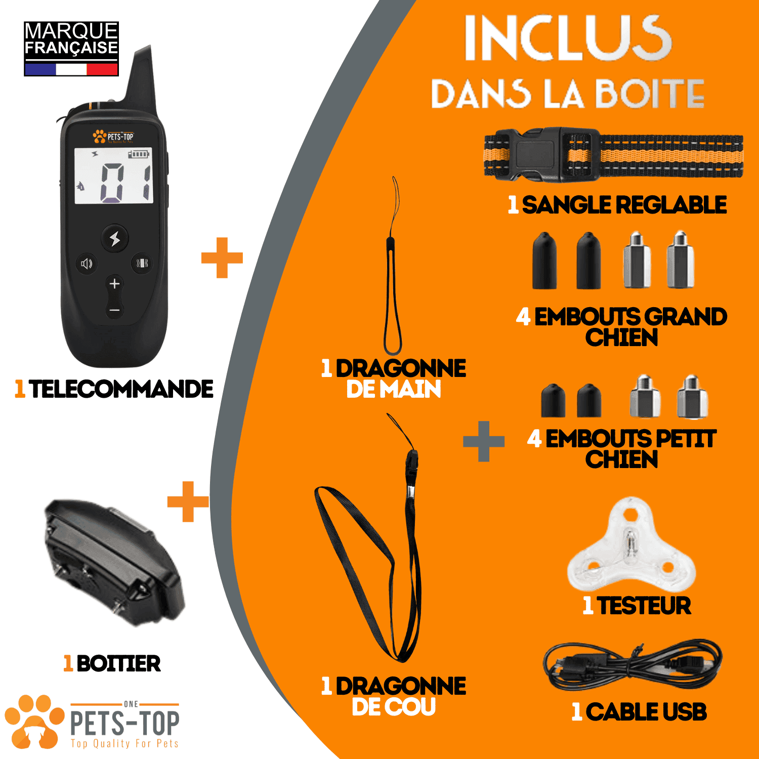 Collier Dressage Chien One PETS-TOP
