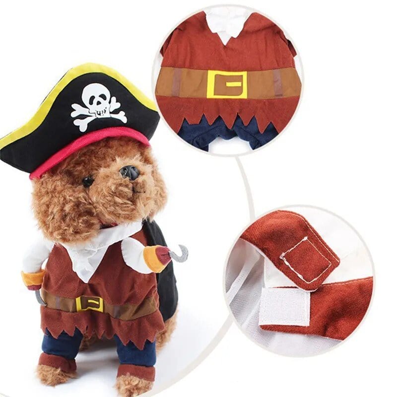 Déguisement Pirate Amusant Pour Chiens Et Chats 🏴‍☠️🎃🐶🐱 - One PETS - TOP