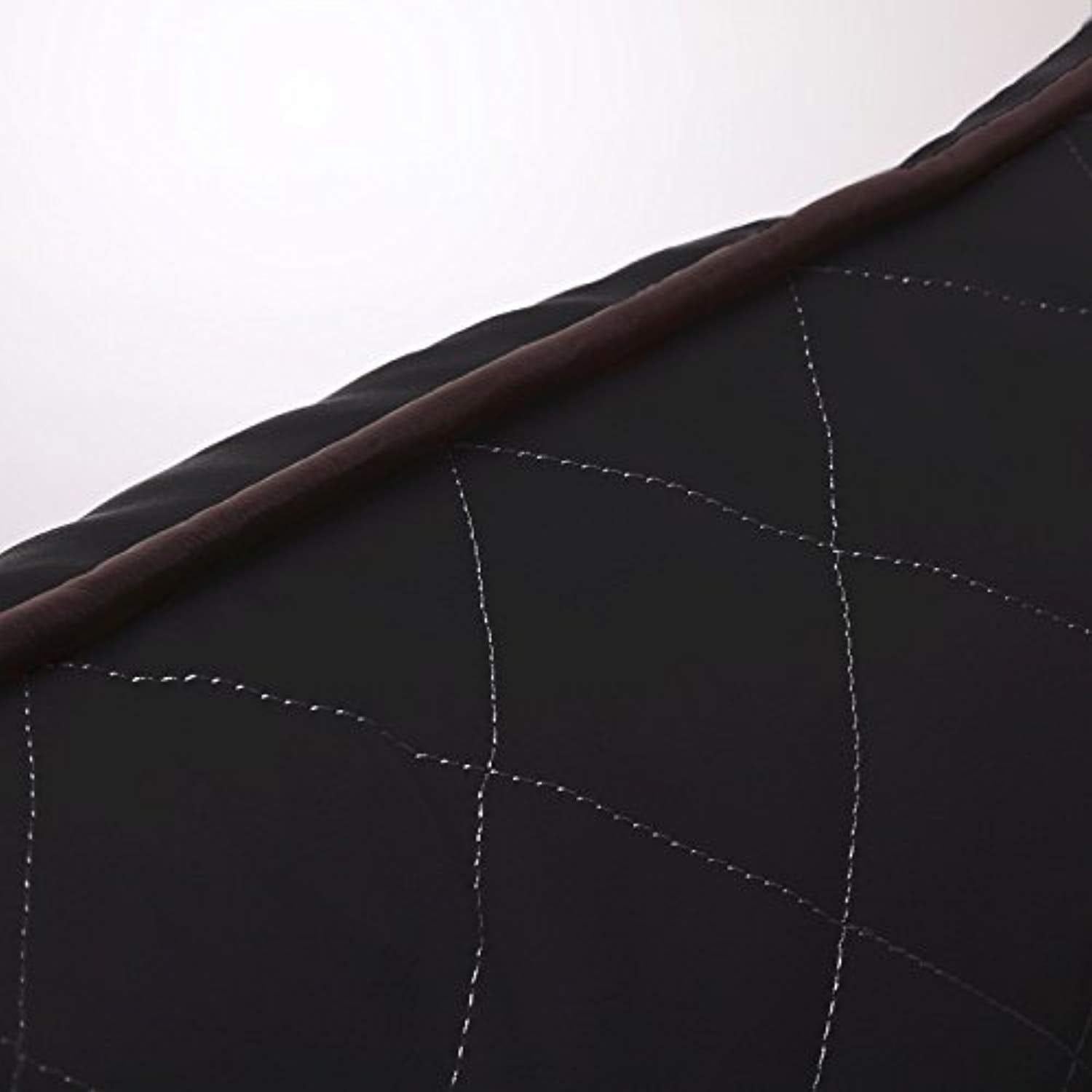 Lit En Cuir Matelassé/Housses Lavables Pour Chien Noir Dimension Extérieure 120 X 85 Cm Taille Xl - One PETS - TOP