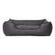 Lit En Cuir Matelassé/Housses Lavables Pour Chien Noir Dimension Extérieure 120 X 85 Cm Taille Xl - One PETS - TOP