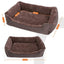 Lit Pour Chien Panier Revêtement En Tissu Style Ours En Peluche Déhoussable Et Lavable En Machine, Marron - One PETS - TOP