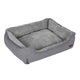 Lit Pour Chien Panier Revêtement En Tissu Style Ours En Peluche Déhoussable Et Lavable En Machine, Marron - One PETS - TOP