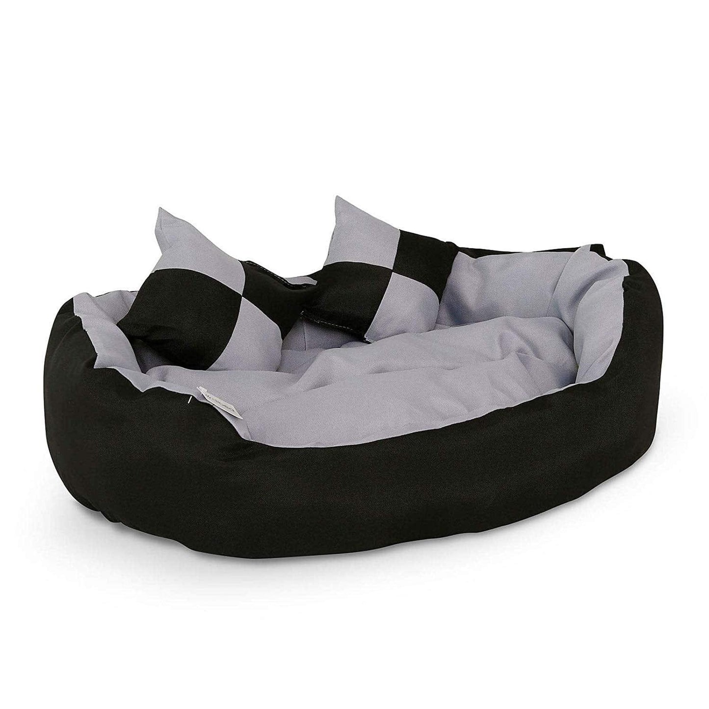Lit/Canapé Lavable Avec Coussin Réversible Pour Chien - Gris/Noir - 65 X 50 X 20 Cm - One PETS - TOP