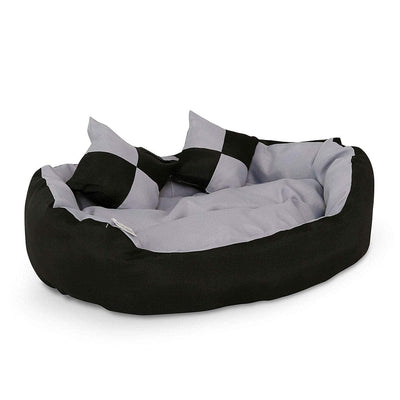 Lit/Canapé Lavable Avec Coussin Réversible Pour Chien - Gris/Noir - 65 X 50 X 20 Cm - One PETS - TOP