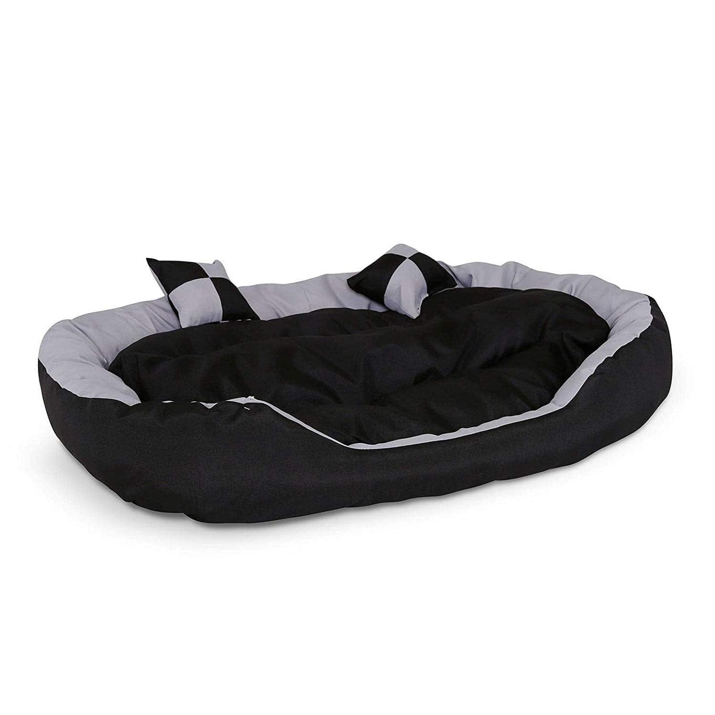 Lit/Canapé Lavable Avec Coussin Réversible Pour Chien - Gris/Noir - 65 X 50 X 20 Cm - One PETS - TOP