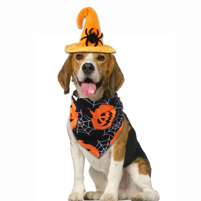 Kit Halloween Chien: Chapeaux & Foulards Fantaisie - One PETS-TOP