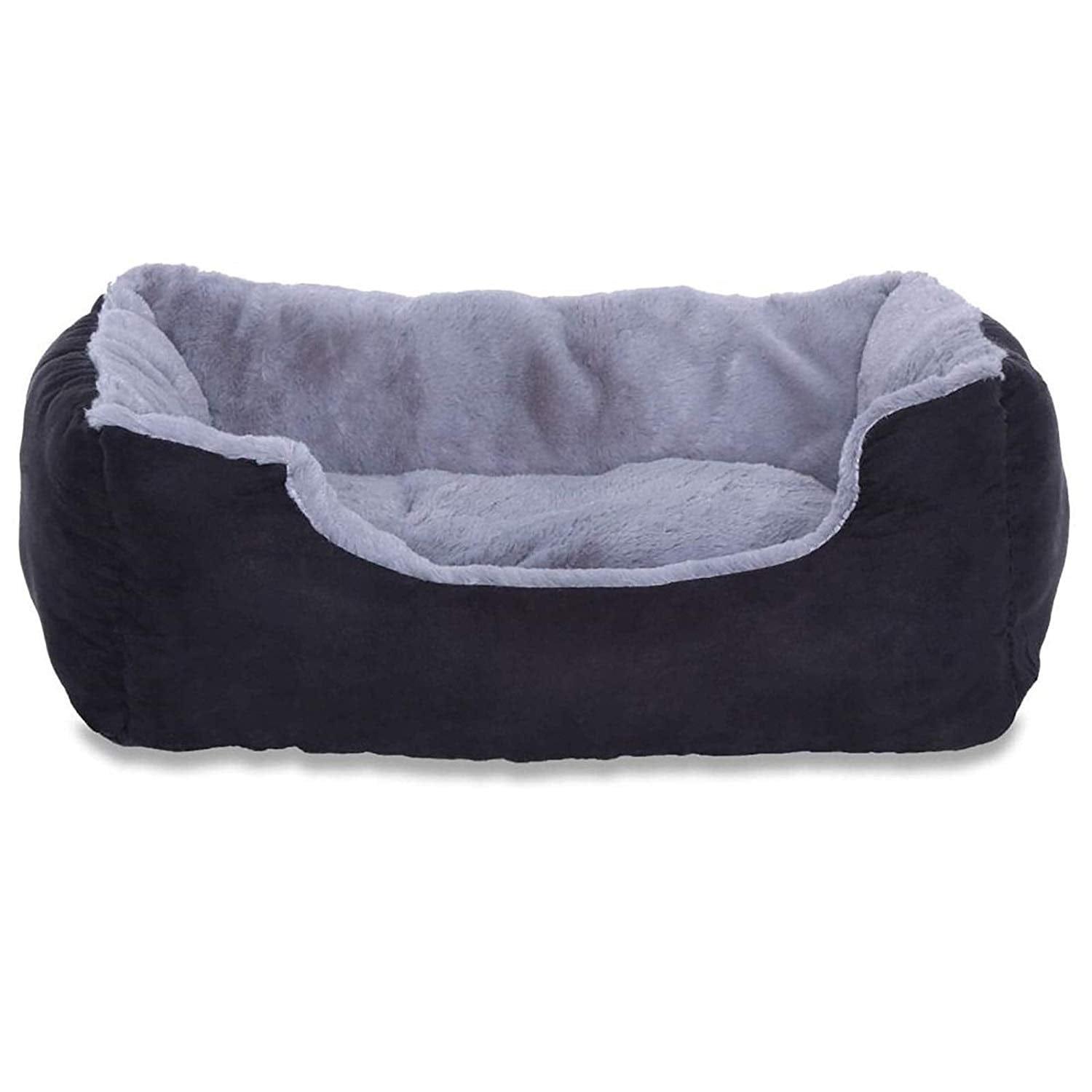 Lit Chien Coussin Chien Panier Chien Avec Coussin Taille S Gris/Noir - One PETS-TOP