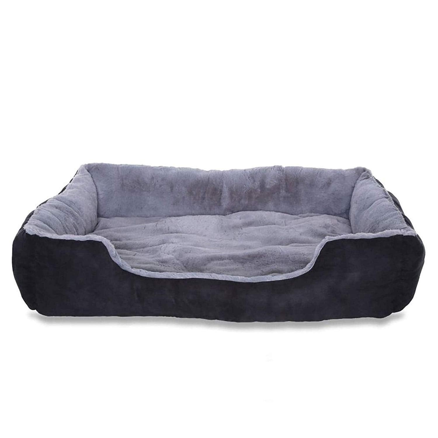 Lit Chien Coussin Chien Panier Chien Avec Coussin Taille S Gris/Noir - One PETS-TOP