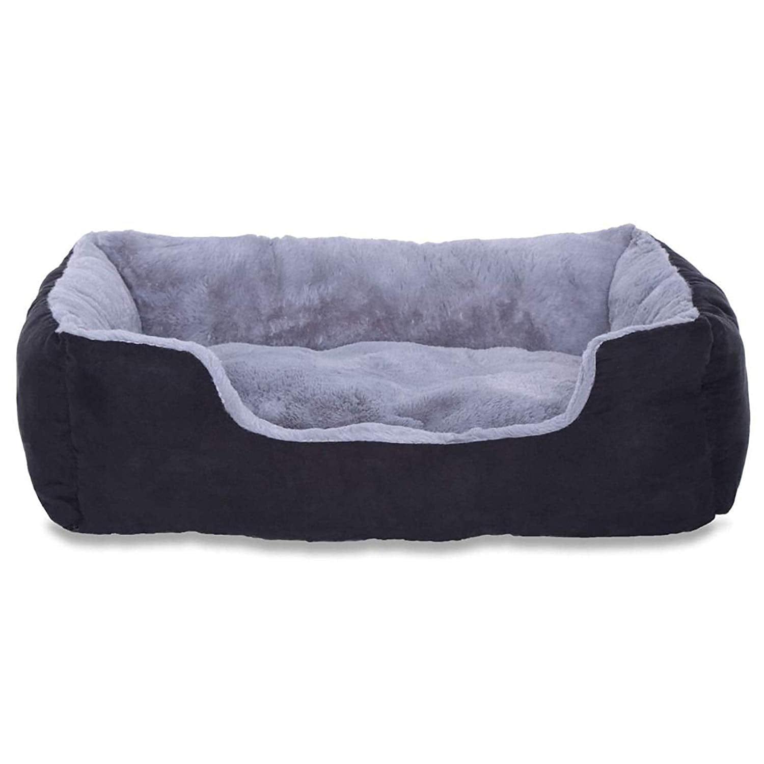 Lit Chien Coussin Chien Panier Chien Avec Coussin Taille S Gris/Noir - One PETS-TOP