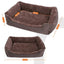 Lit Pour Chien Panier Revêtement En Tissu Style Ours En Peluche Déhoussable Et Lavable En Machine, Marron - One PETS-TOP
