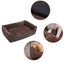 Lit Pour Chien Panier Revêtement En Tissu Style Ours En Peluche Déhoussable Et Lavable En Machine, Marron - One PETS-TOP