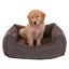Lit Pour Chien Panier Revêtement En Tissu Style Ours En Peluche Déhoussable Et Lavable En Machine, Marron - One PETS-TOP