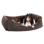 Lit Pour Chien Panier Revêtement En Tissu Style Ours En Peluche Déhoussable Et Lavable En Machine, Marron - One PETS-TOP