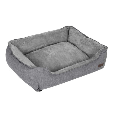 Lit Pour Chien Panier Revêtement En Tissu Style Ours En Peluche Déhoussable Et Lavable En Machine, Marron - One PETS-TOP