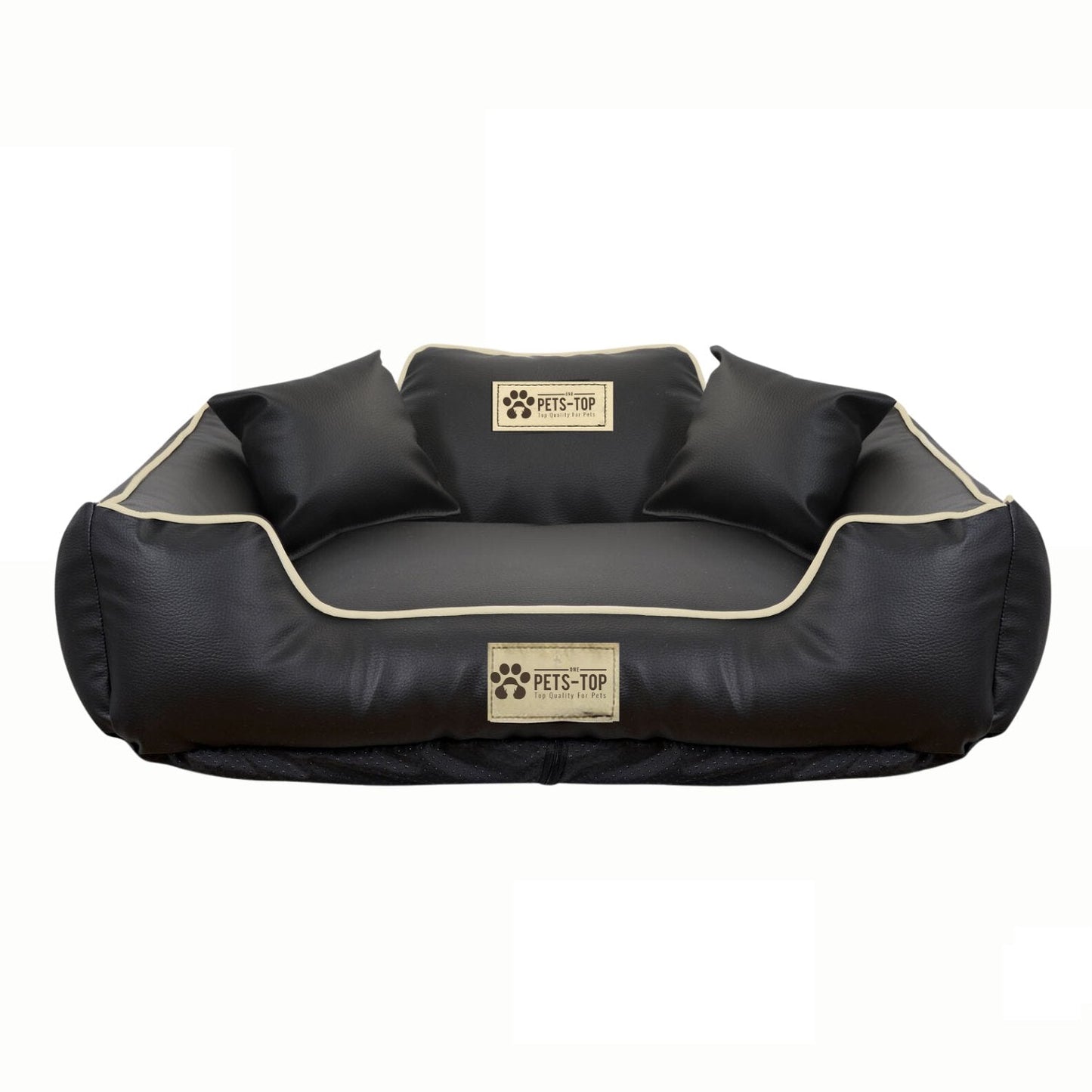 Panier Chien De Luxe Confort Rectangulaire En Cuir Écologique - One PETS-TOP