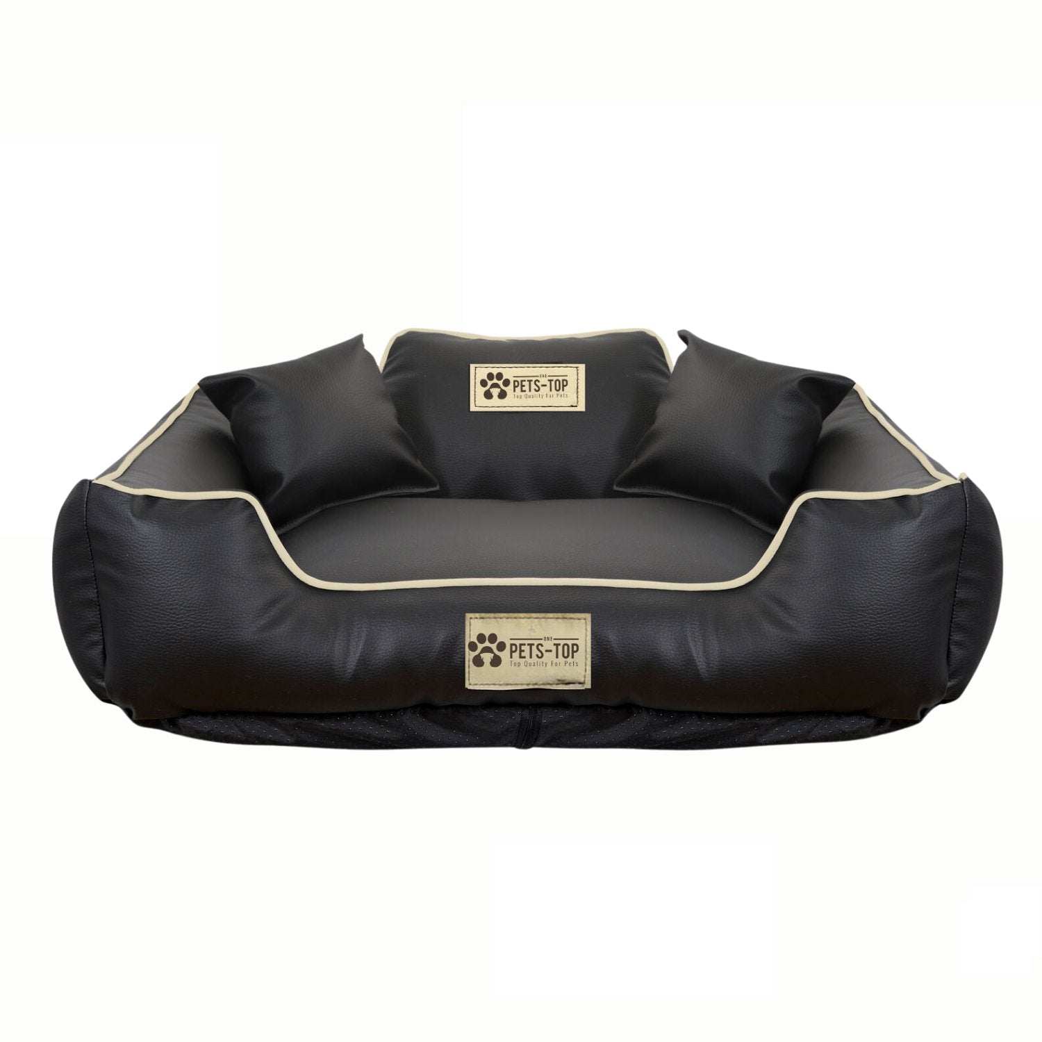 Panier Chien De Luxe Confort Rectangulaire En Cuir Écologique - One PETS-TOP