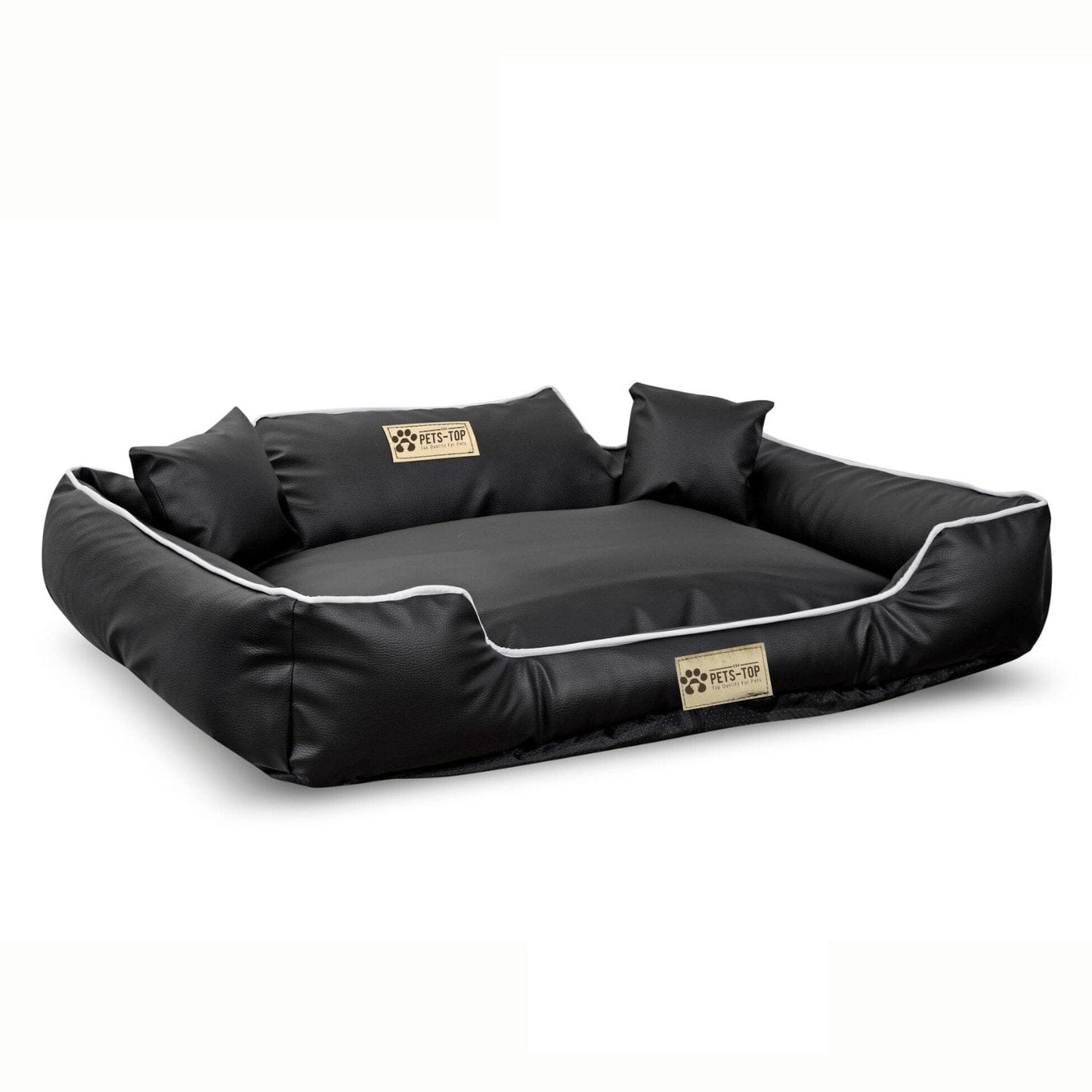 Panier Chien De Luxe Confort Rectangulaire En Cuir Écologique - One PETS-TOP