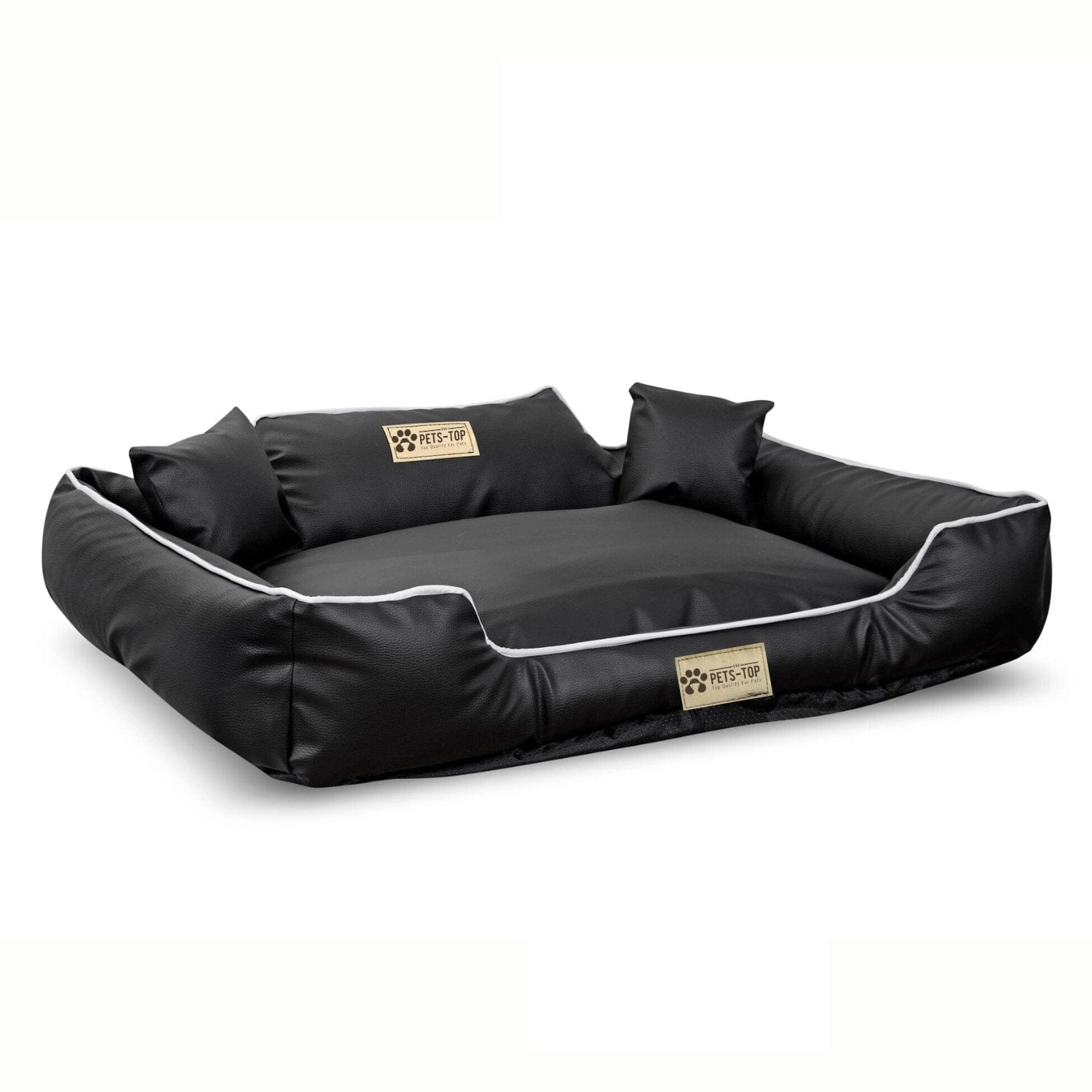 Panier Chien De Luxe Confort Rectangulaire En Cuir Écologique - One PETS-TOP