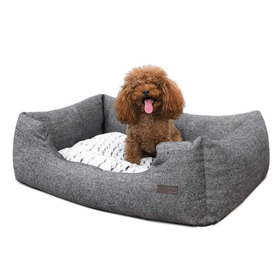 Panier Pour Chien, Lit Pour Chien, Taille M 80 X 60 X 26 Cm, Canapé, Matelas, Avec Coussin Rembourré - One PETS-TOP