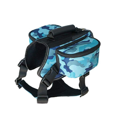 Sac À Dos Pour Chien Hound Outdoor Camping Camping Pack De Randonnée, Sac À Dos Ajustable Avec Des Lignes Réfléchissantes, Pour Chien De Taille Moyenne À Grande (Vert Camouflage) (L) - One PETS-TOP