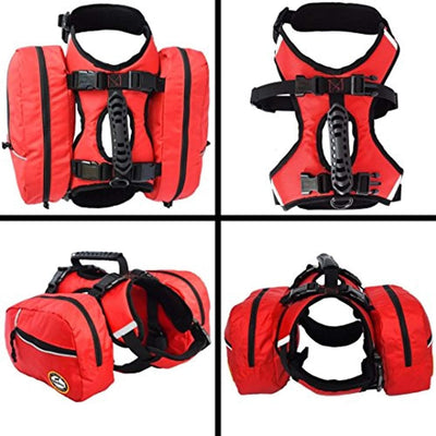 Sac À Dos Réglable Pour Chien Avec Sacoches, Idéal Pour La Randonnée - One PETS-TOP