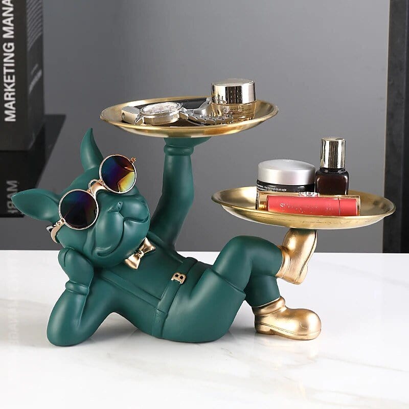 Statue Bulldog D'Or - L'Élégant Majordome Canin - One PETS-TOP