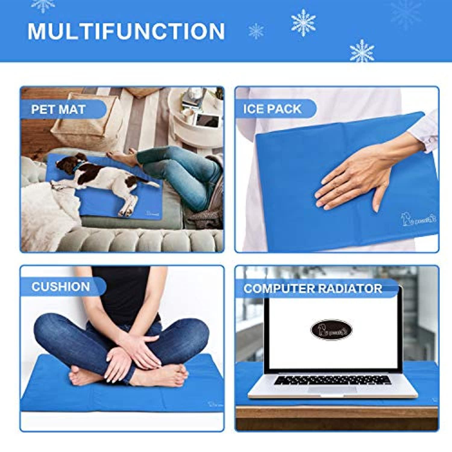 Tapis Rafraichissant Chien Plus Durable Mise A  Niveau Tissu Oxford+Pvc D'Epaisseur 0.4Mm Tapis De Refroidissement Automatique Pour Animaux De Compagnie - One PETS-TOP