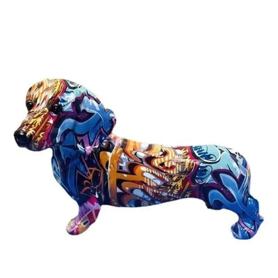 Teckel Sculpture - Art Pop Moderne En Résine - One PETS-TOP