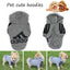 Vêtements Pour Animaux, Adidog Chien Chat À Capuche Vêtements Chiot Pull Chaud À Capuche Chaud Qicheng & Lys (Gris, L) - One PETS-TOP