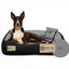 Panier Airflex Imperméable Confort Ergonomique, Respirant Noir et Gris / Intérieures 115x90 cm //  Extérieures 130x105 cm One PETS-TOP