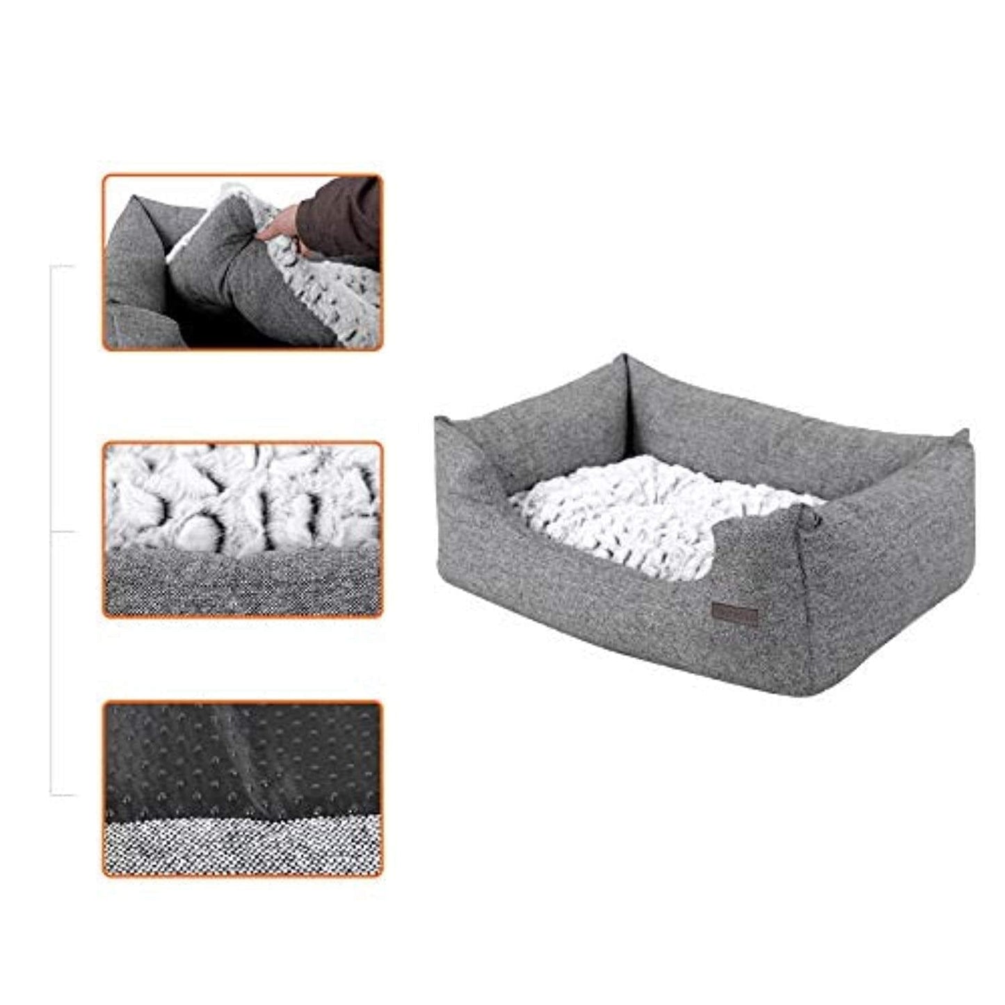 Panier Pour Chien, Lit Pour Chien, Taille M 80 X 60 X 26 Cm, Canapé, Matelas, Avec Coussin Rembourré - One PETS - TOP