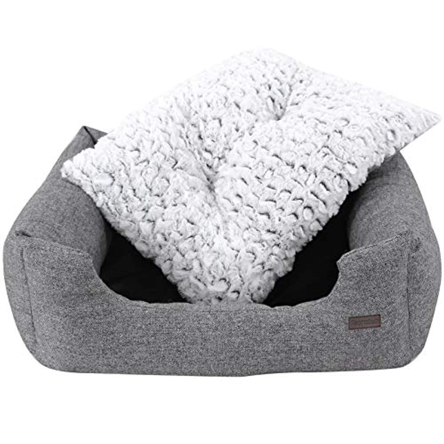 Panier Pour Chien, Lit Pour Chien, Taille M 80 X 60 X 26 Cm, Canapé, Matelas, Avec Coussin Rembourré - One PETS - TOP