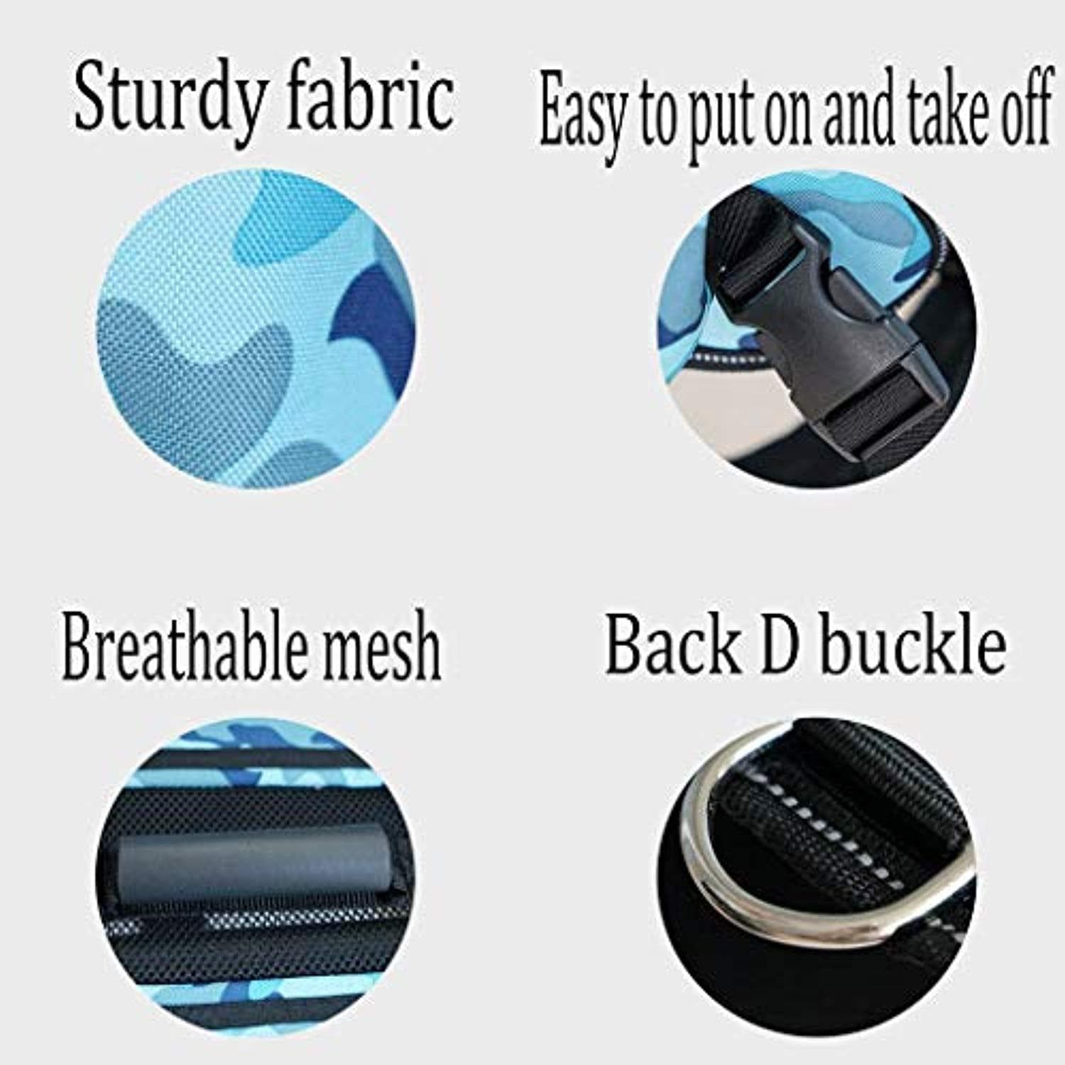 Sac À Dos Pour Chien Hound Outdoor Camping Camping Pack De Randonnée, Sac À Dos Ajustable Avec Des Lignes Réfléchissantes, Pour Chien De Taille Moyenne À Grande (Vert Camouflage) (L) L / camouflage bleu One PETS-TOP
