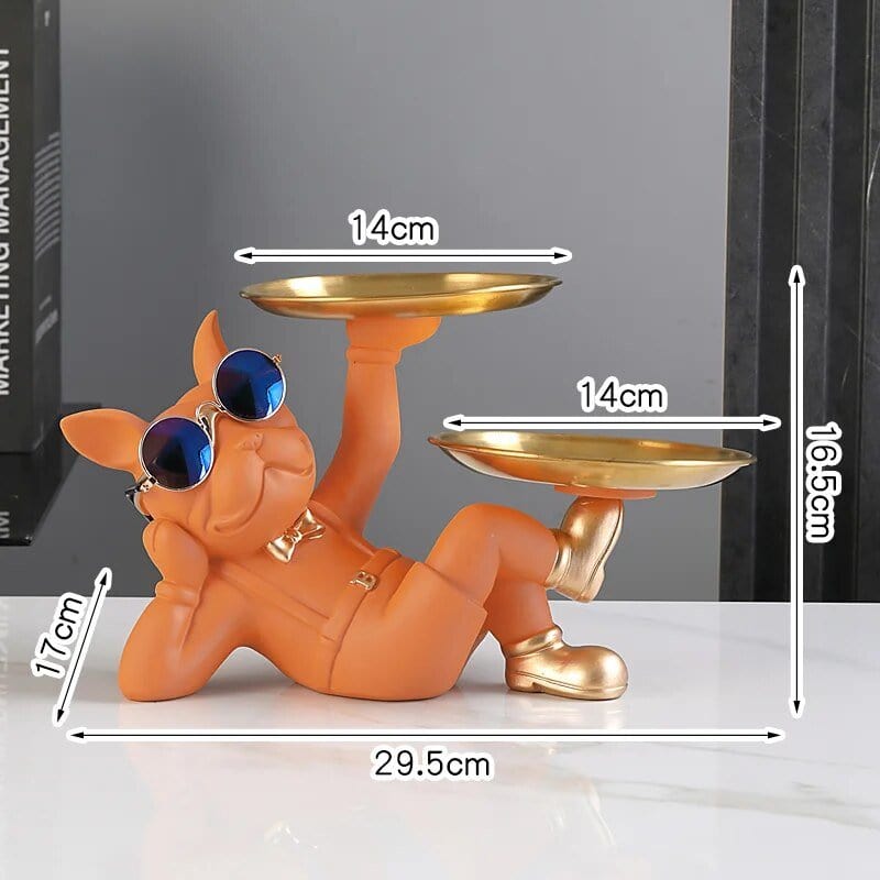 Statue Bulldog D'Or - L'Élégant Majordome Canin - One PETS - TOP