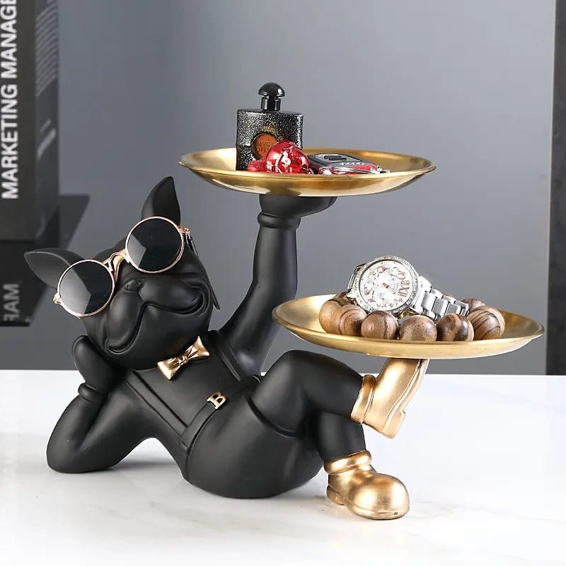 Statue Bulldog D'Or - L'Élégant Majordome Canin - One PETS - TOP