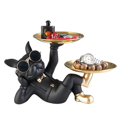 Statue Bulldog D'Or - L'Élégant Majordome Canin - One PETS - TOP