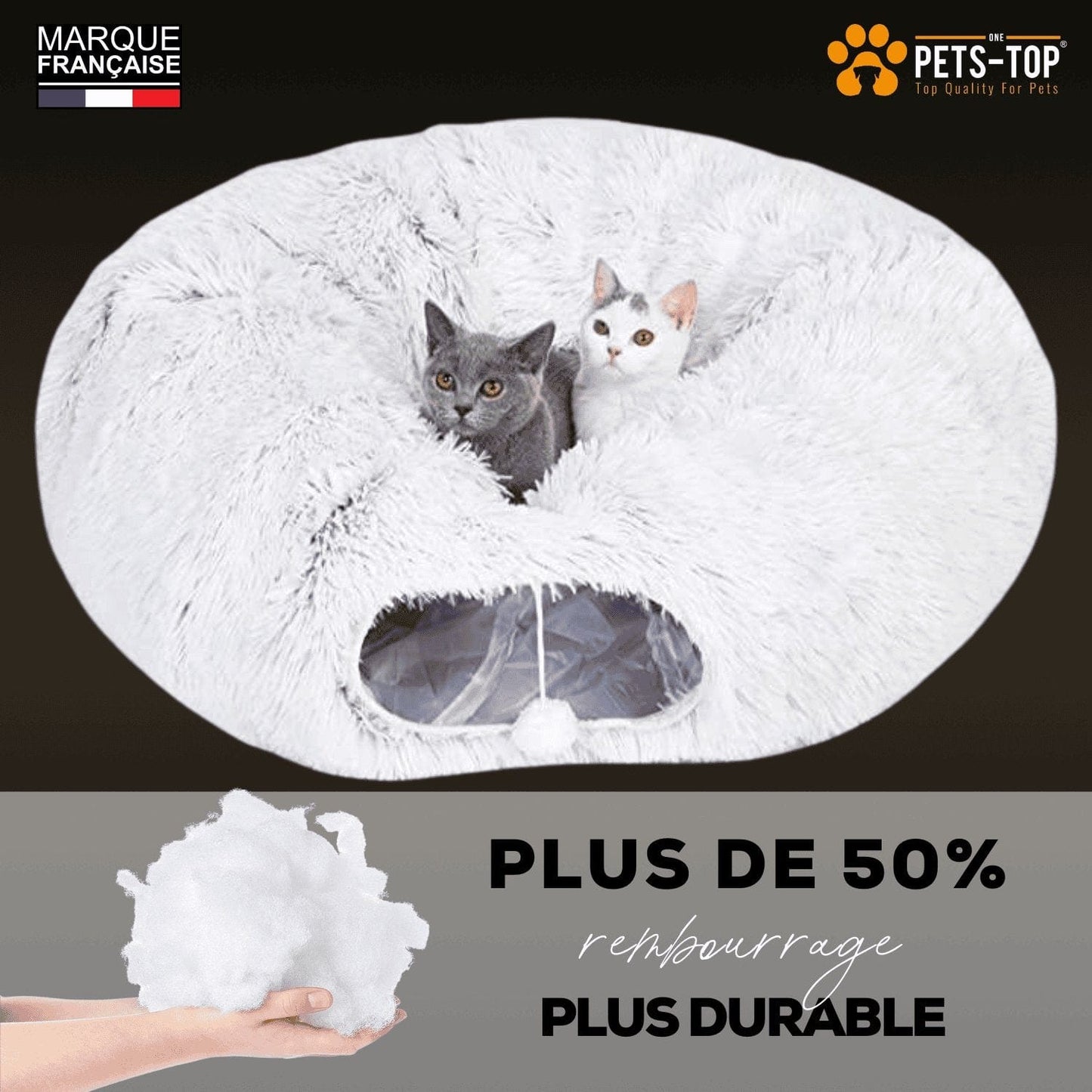 Tunnel Chat Cozy 2 en 1 One PETS-TOP