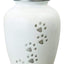 Urne Blanche Avec Empreintes De Pattes D'Argent - Monument Commémoratif Pour Crémation - One PETS - TOP